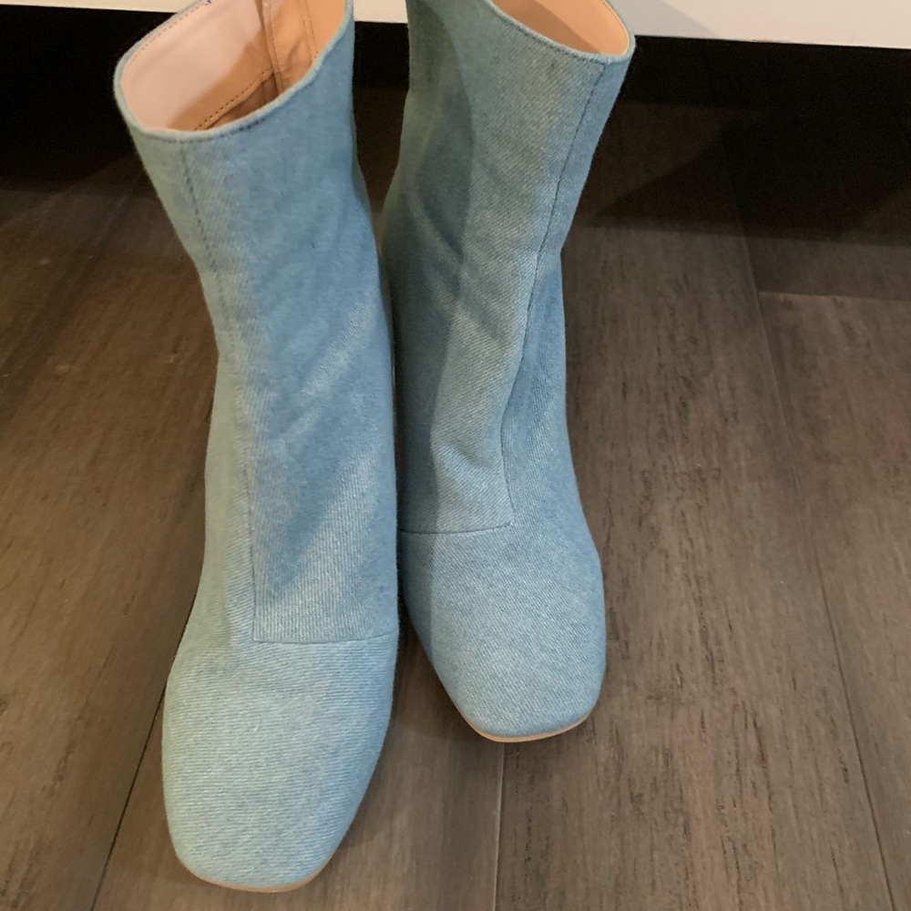 Denim boots